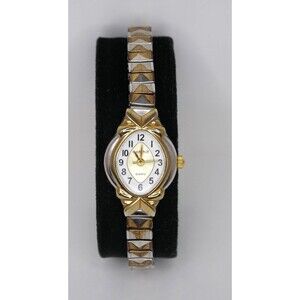 Watch-It Gold/Silver Tone Stretch Band Women's Quartz Watch UNTESTED